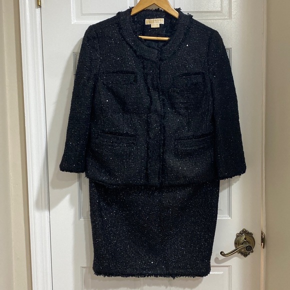 MICHAEL KORRS WOMENS BLACK JACKET & SKIRT SUIT - Picture 1 of 12